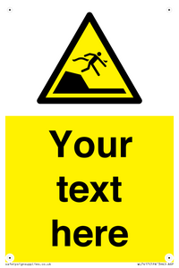 Custom Warning sudden drop in swimming or leisure pools